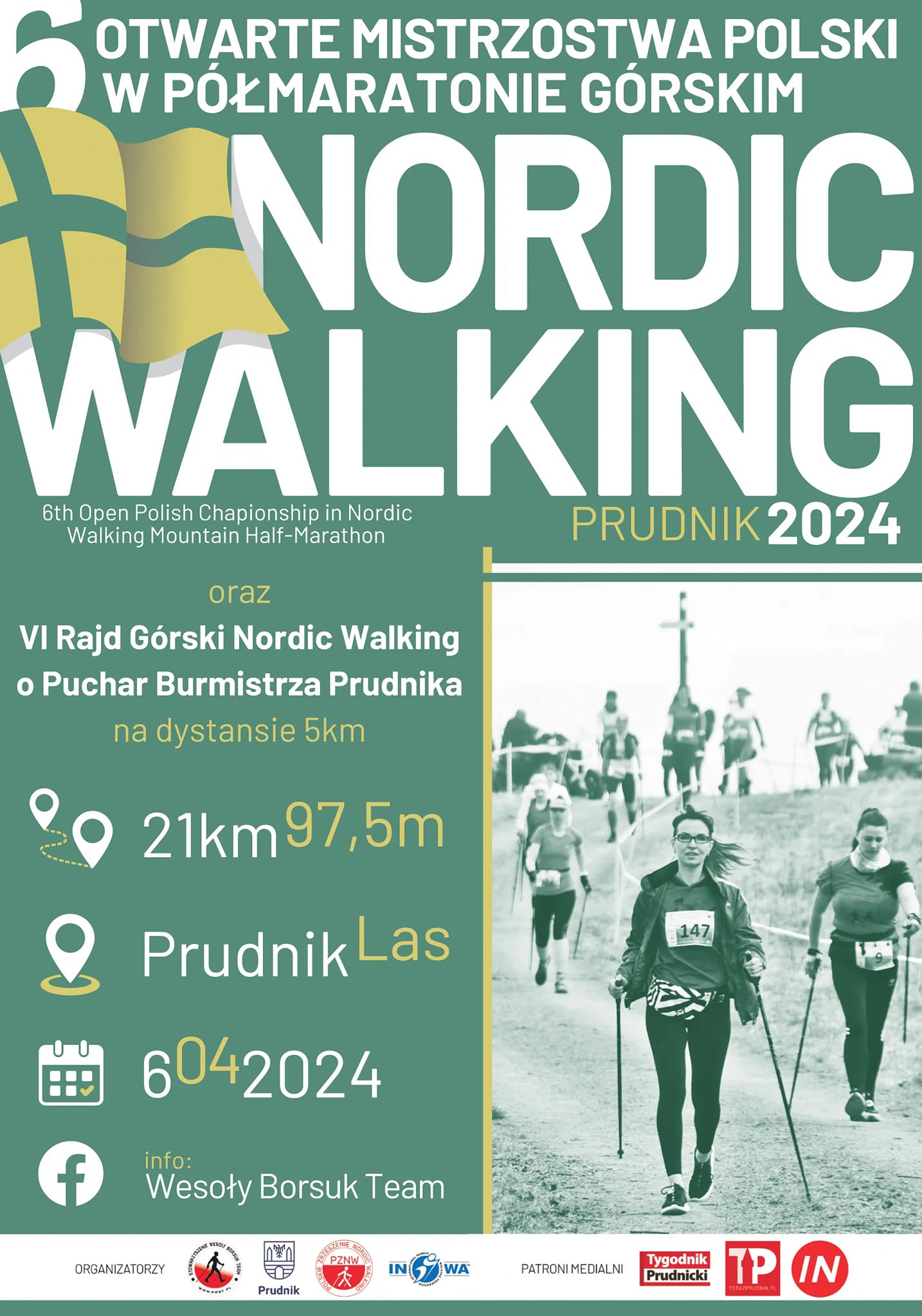 Prudnik - VI. Otwarte Mistrzostwa Polski Nordick Walking w Półmaratonie Górskim